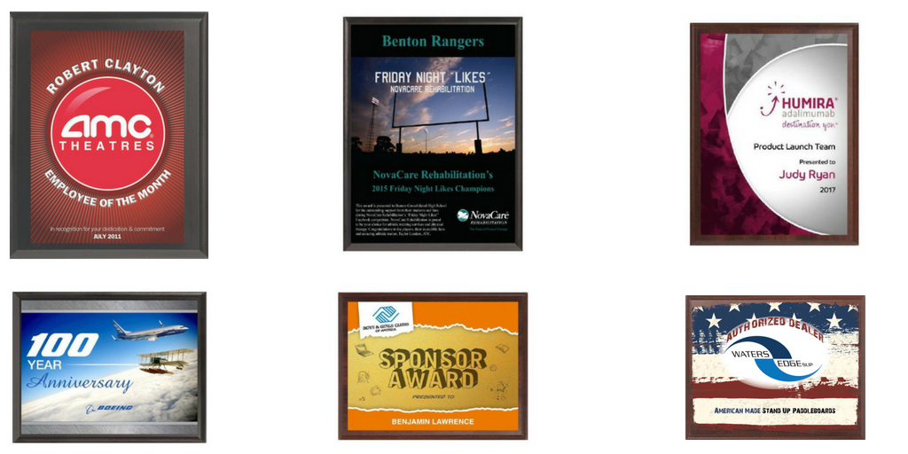 Plaques With Customizable Design: Full Color Value Plaques